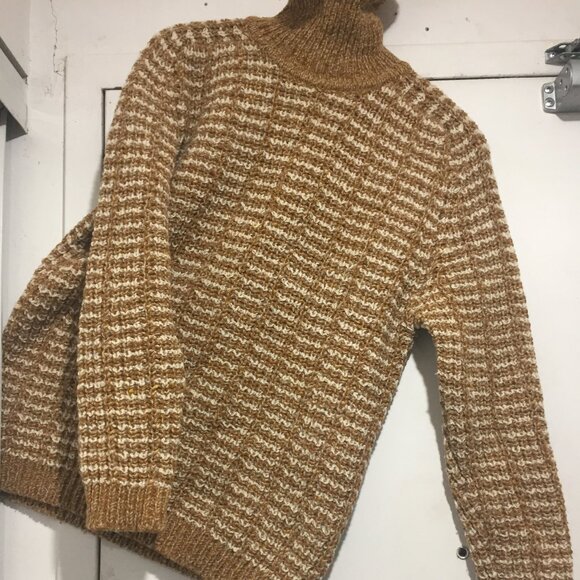 VINTAGE GAELTARRA ARAN KNIT WOOL TURTLENECK SWEATERS SIZE L - Picture 6 of 13